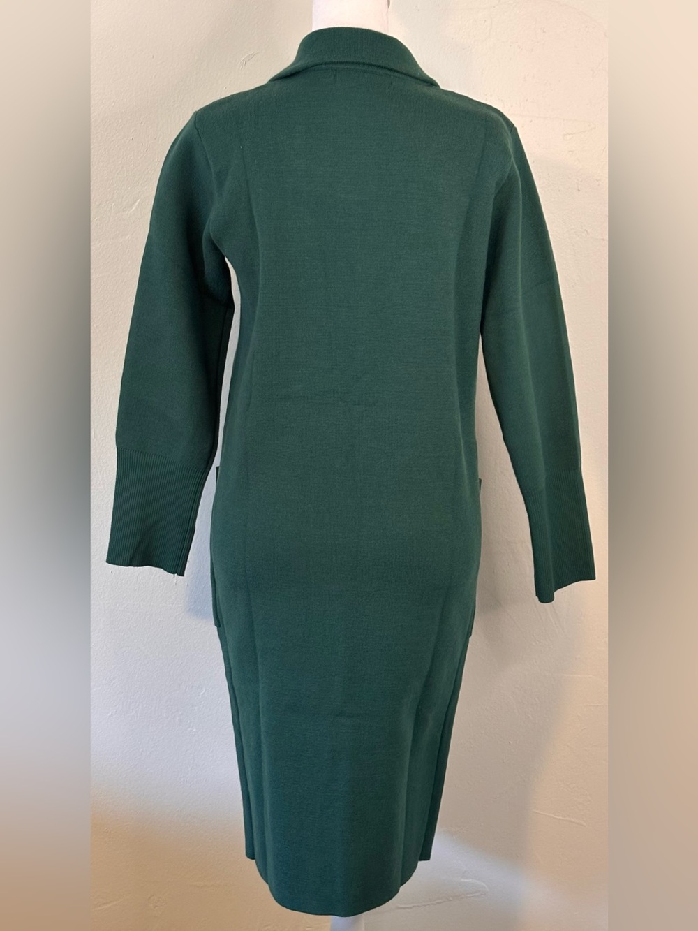 ANRABESS Long Cardigan Open Front Green Sweater Women’s Size XS - Picture 4 of 12